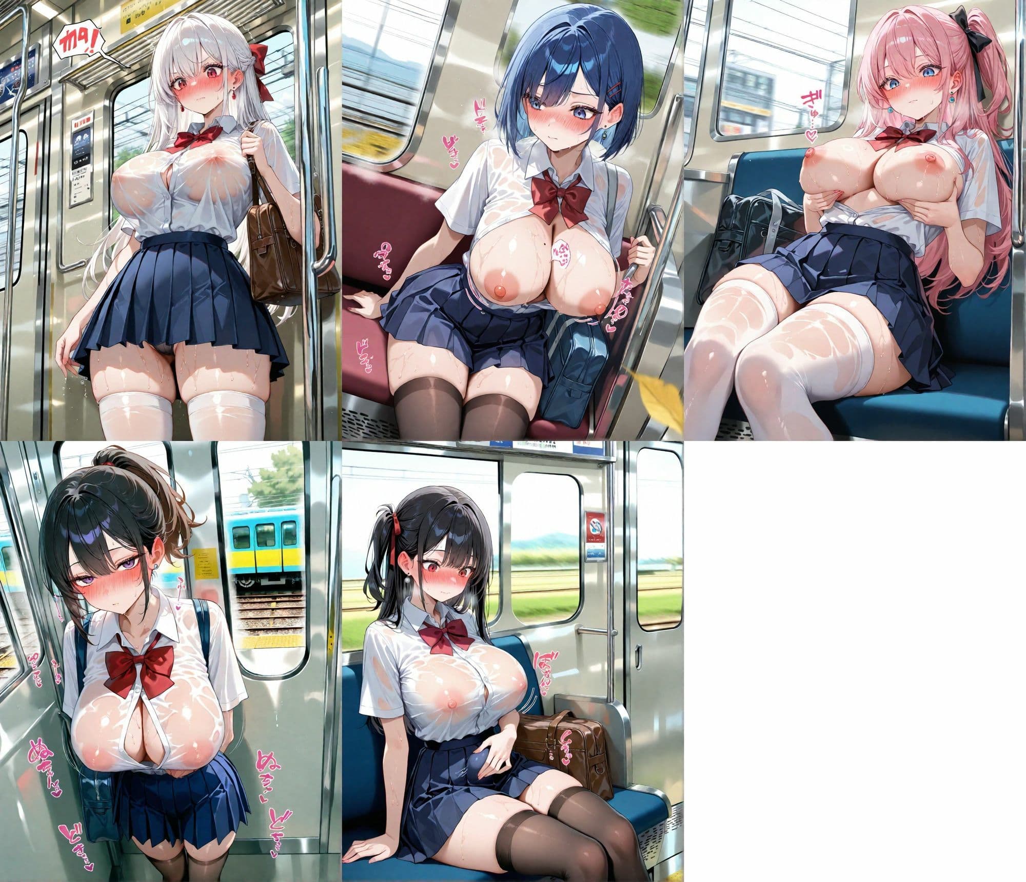 ノーパン美女と密着通勤！？ドキドキが止まらない満員電車！豪華CG350枚 サンプル1
