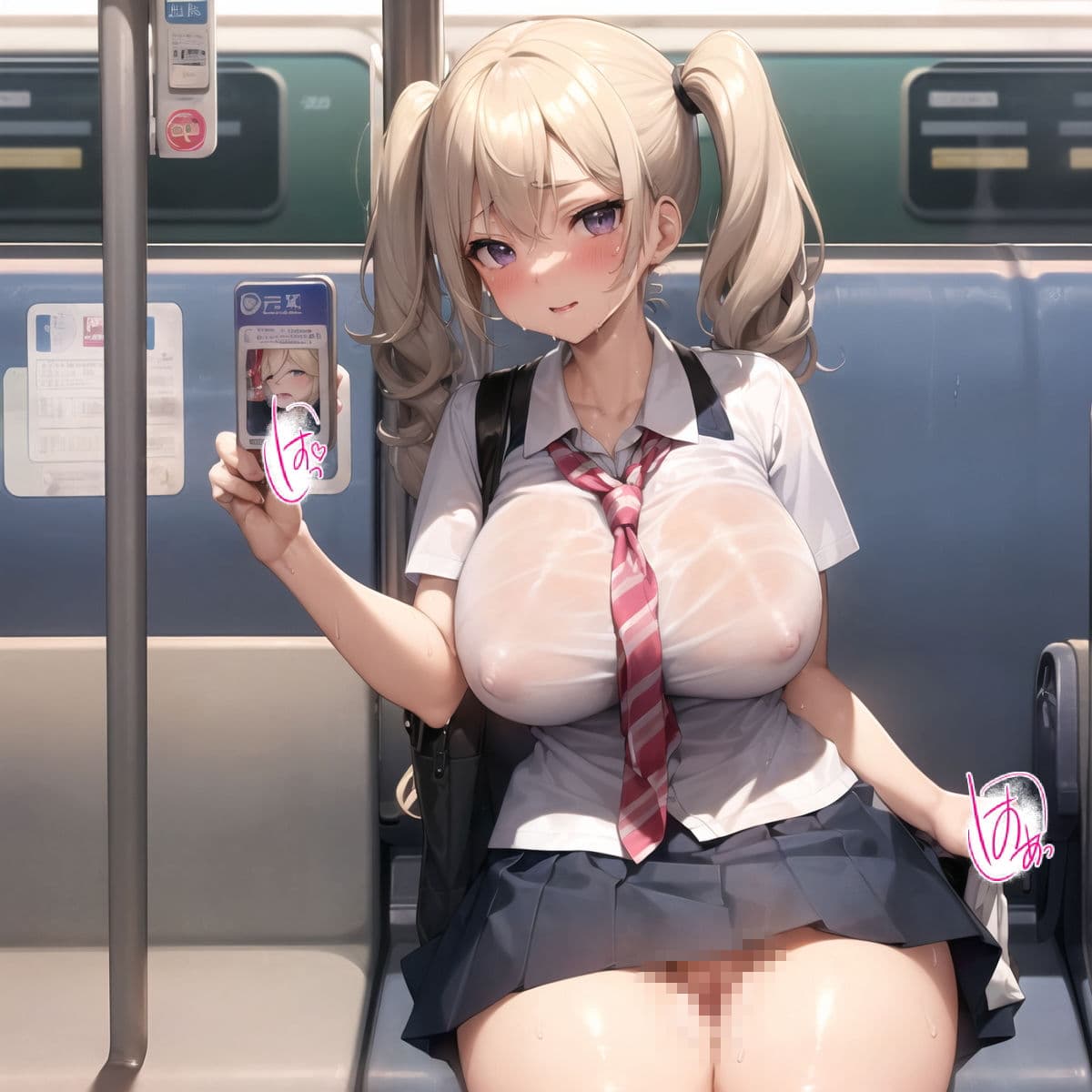 ノーパン美女と密着通勤！？ドキドキが止まらない満員電車！豪華CG350枚 サンプル9
