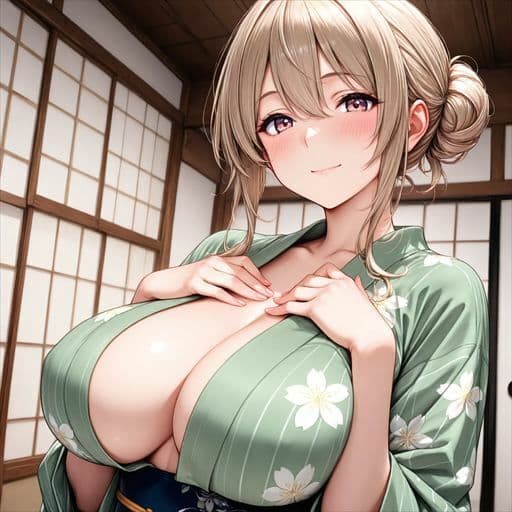 巨乳×浴衣 サンプル8