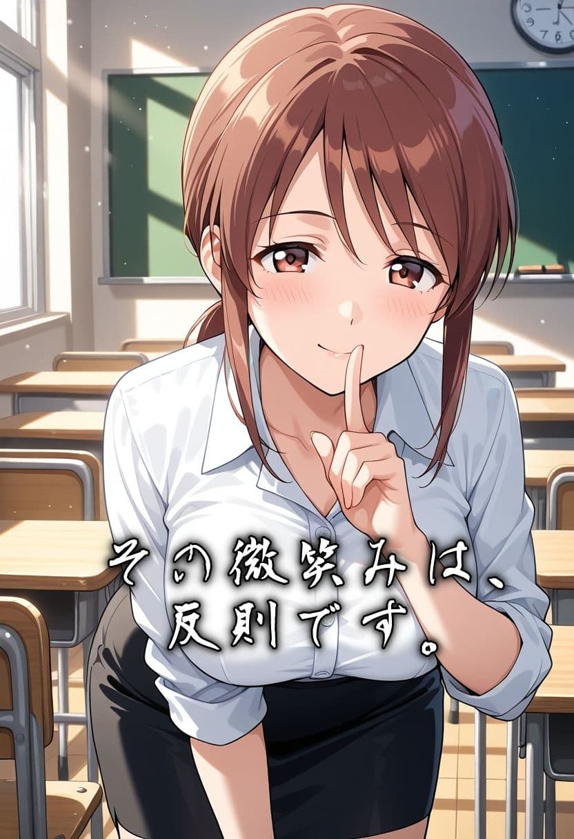 【AIイラスト】二人の美人教育実習生、その余裕が消えた日。 サンプル1
