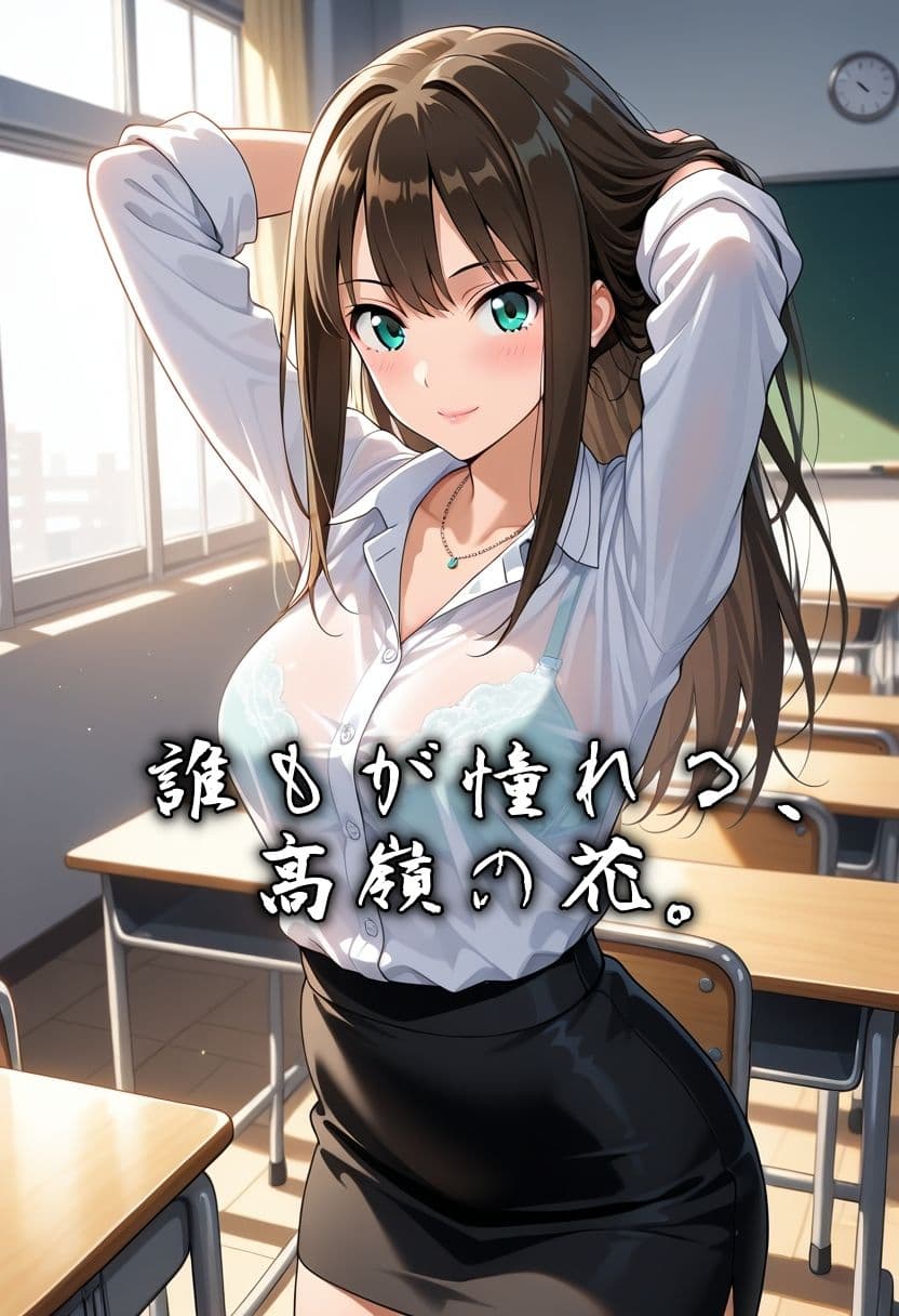 【AIイラスト】二人の美人教育実習生、その余裕が消えた日。 サンプル2