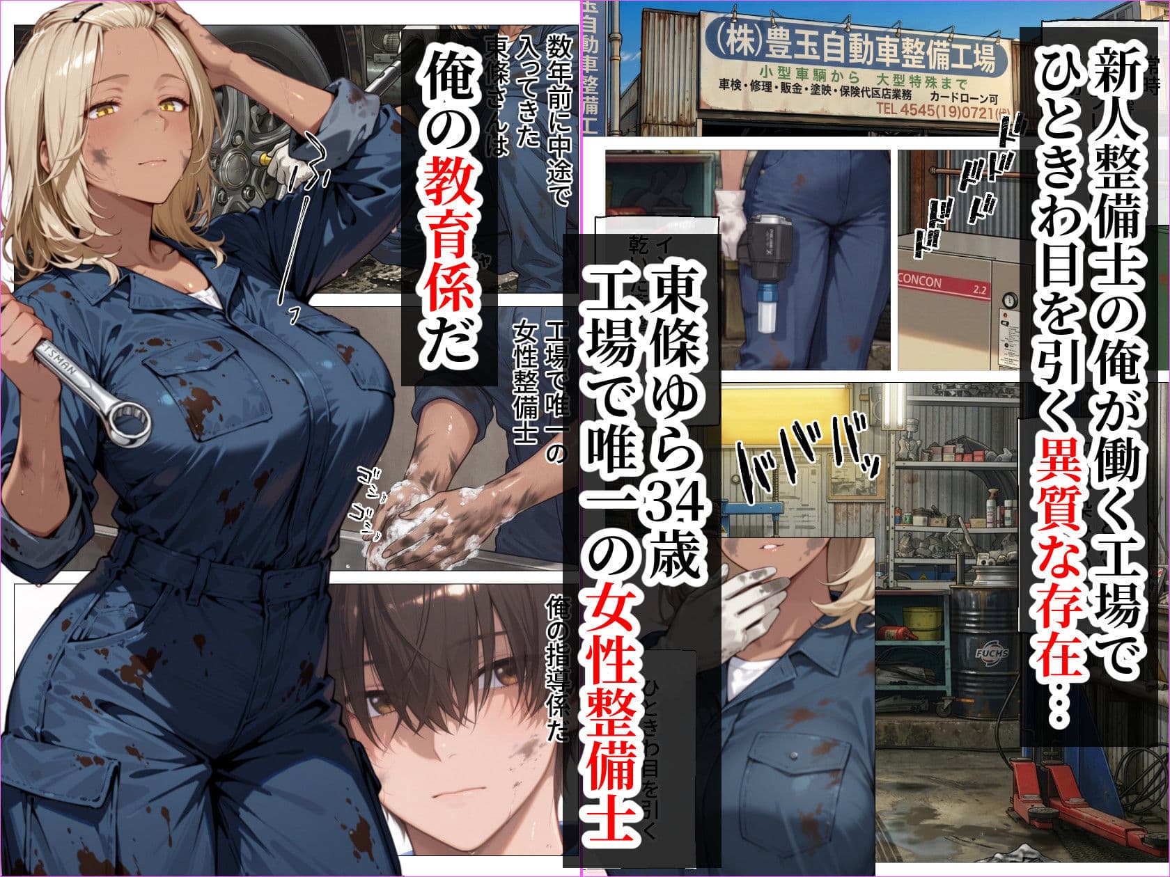 整備工場の爆乳ギャル先輩が実はエロ配信者だった話  〜新人整備士の俺だけが知る彼女の秘密〜 サンプル2