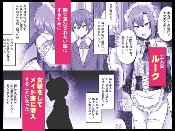 貧乳ユートピアの隠れ巨乳2 〜禁制爆乳バレから始まる王子専属Wメイド種付け教育〜 サンプル2