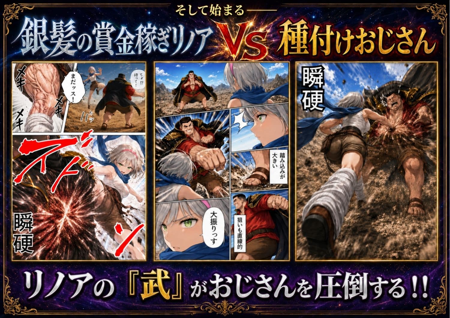 【銀髪の賞金稼ぎ編】追放された種付けおじさん、辺境でハーレム悪徳領主になる第2巻 サンプル4