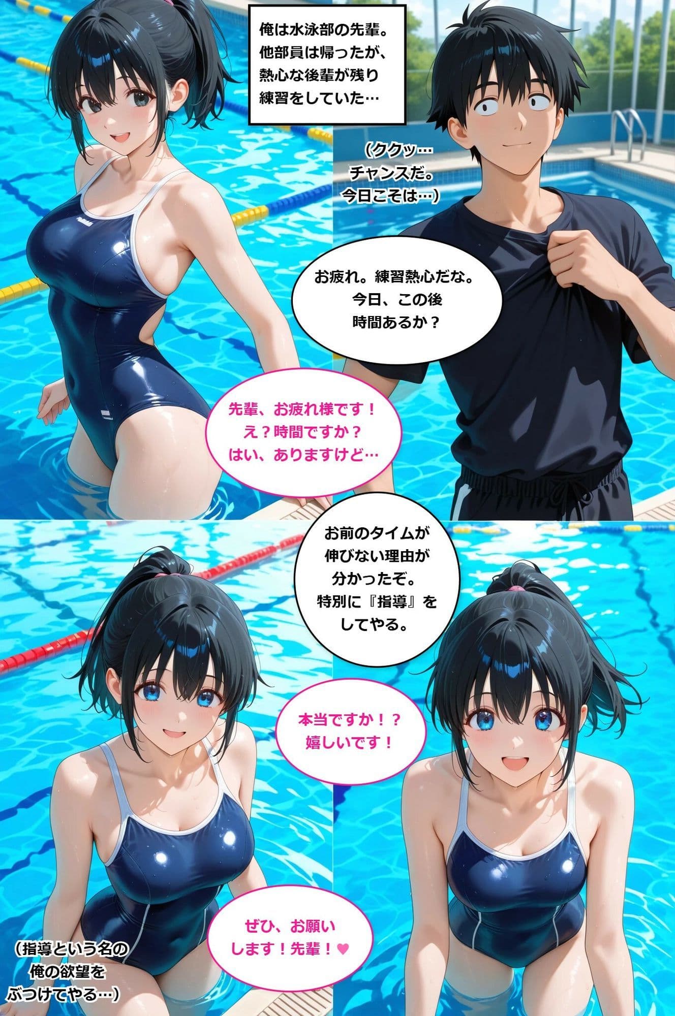 放課後の特別指導〜水泳部の先輩に、ぜんぶ教えてもらいました〜 サンプル1