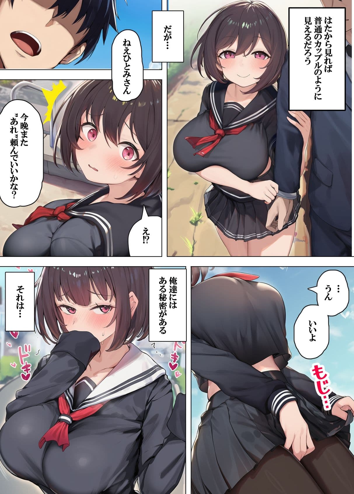 彼氏のために露出してたら同級生に撮影された話（漫画版） サンプル7