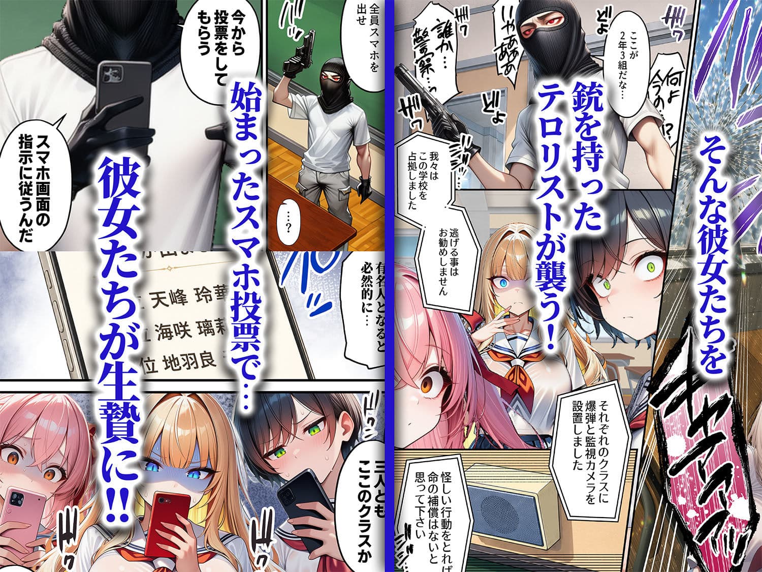 人質ライブ配信2 学園投票編 一軍女子がクラスのおもちゃ サンプル2