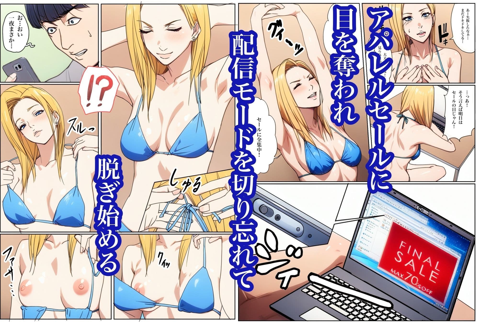 生配信でリモってオナニーしてしまい、弱みを握られてリモコンバイブ入れられた話 サンプル5