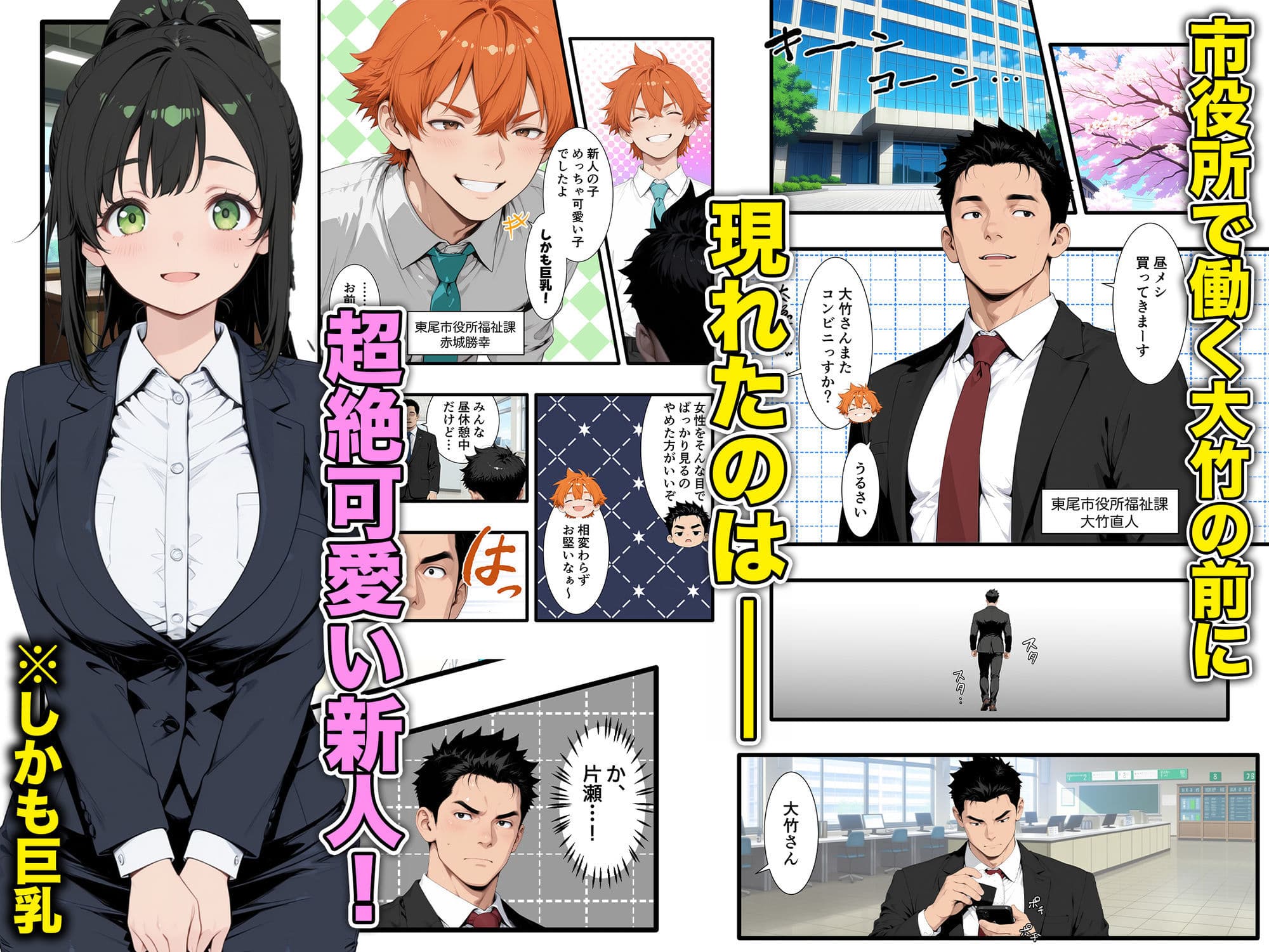 巨乳小悪魔新卒の誘惑に敗北してあまあま搾精されまくる話 サンプル2