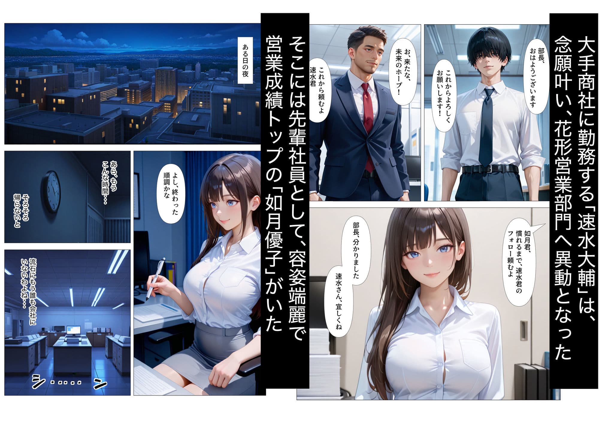 職場の巨乳先輩OLに沼る サンプル1