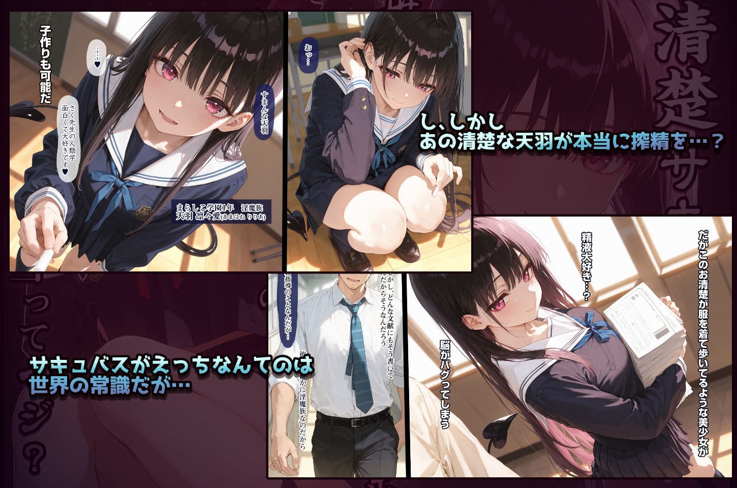清楚サキュバス 世界が魔界と繋がって早10年 オレが教え子の搾精指導担当ってマジ？ サンプル3