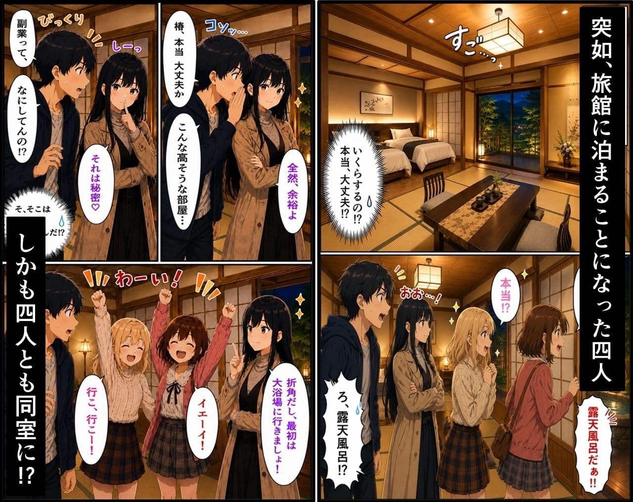 無防備すぎる同級生に、理性が追いつかなかった話 第14話「秋色の温泉旅行」 サンプル1