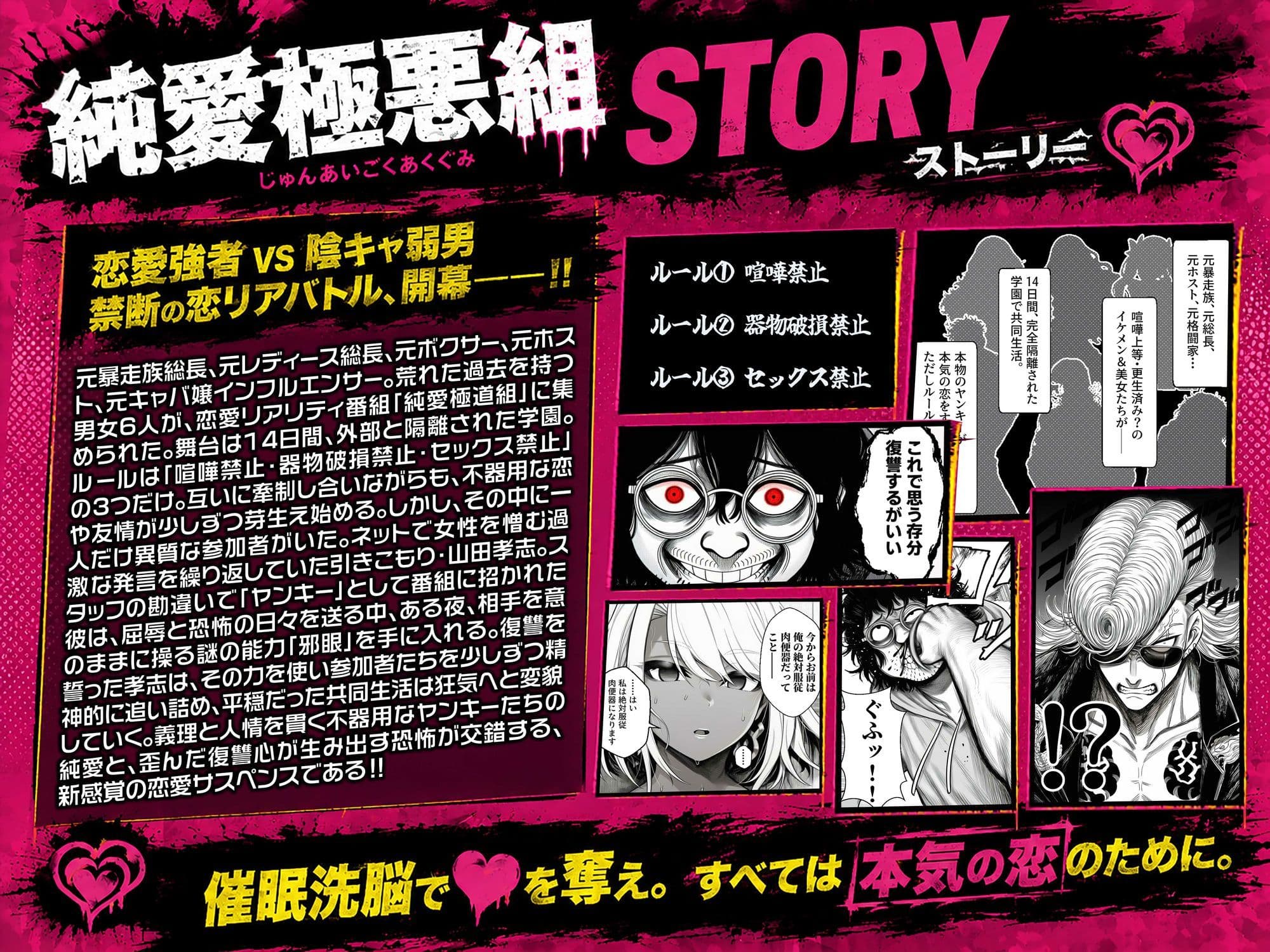 ヤンキー恋愛リアリティショー「純愛極悪組」〜陰キャ弱男が催●洗●で全部ぶっ壊す！！〜 サンプル1