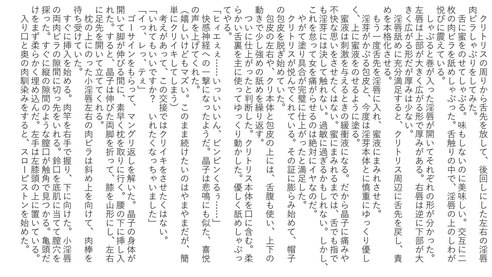 蜜愛液に濡れる四人の巨乳美女 二章 晶子と満子 サンプル3