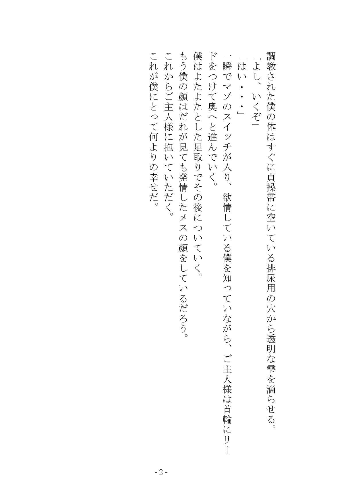 【小説＋おまけイラスト7枚】僕はマゾメス奴●I サンプル3