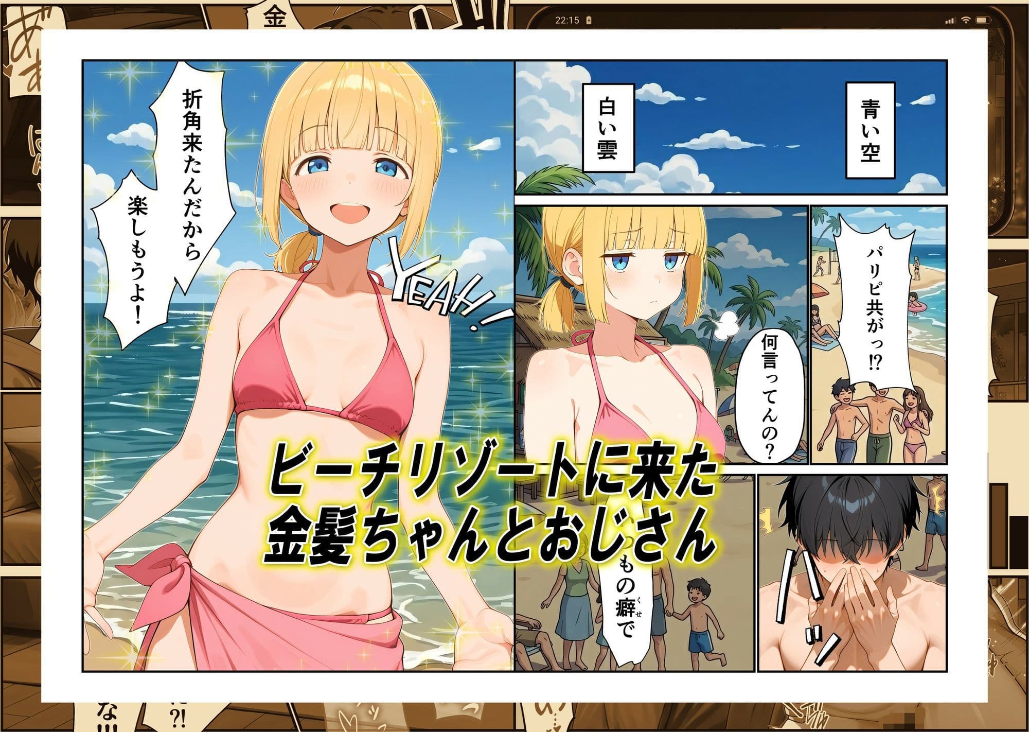 ビーチリゾートde金髪ちゃんといちゃいちゃする話 サンプル1