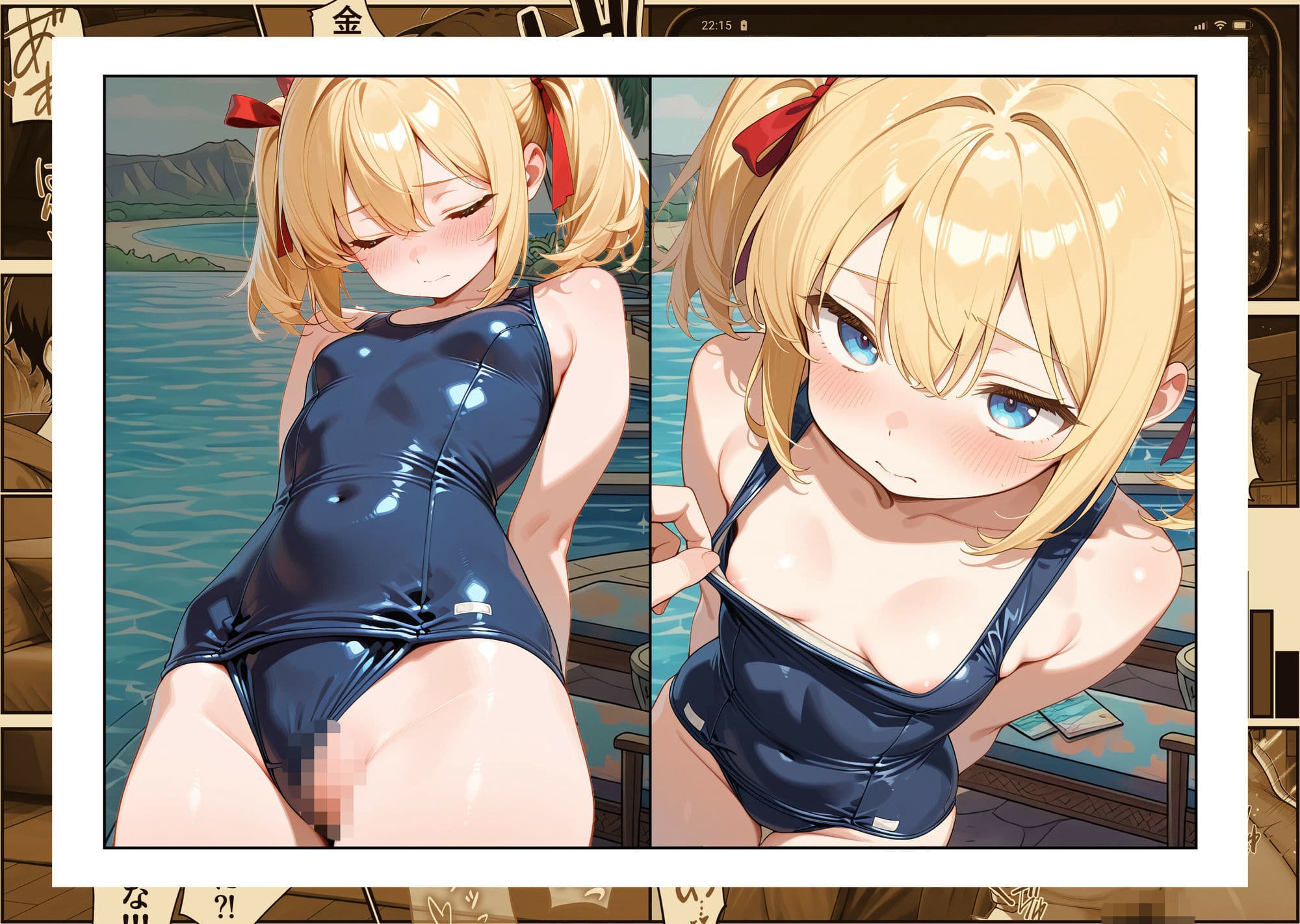 ビーチリゾートde金髪ちゃんといちゃいちゃする話 サンプル9