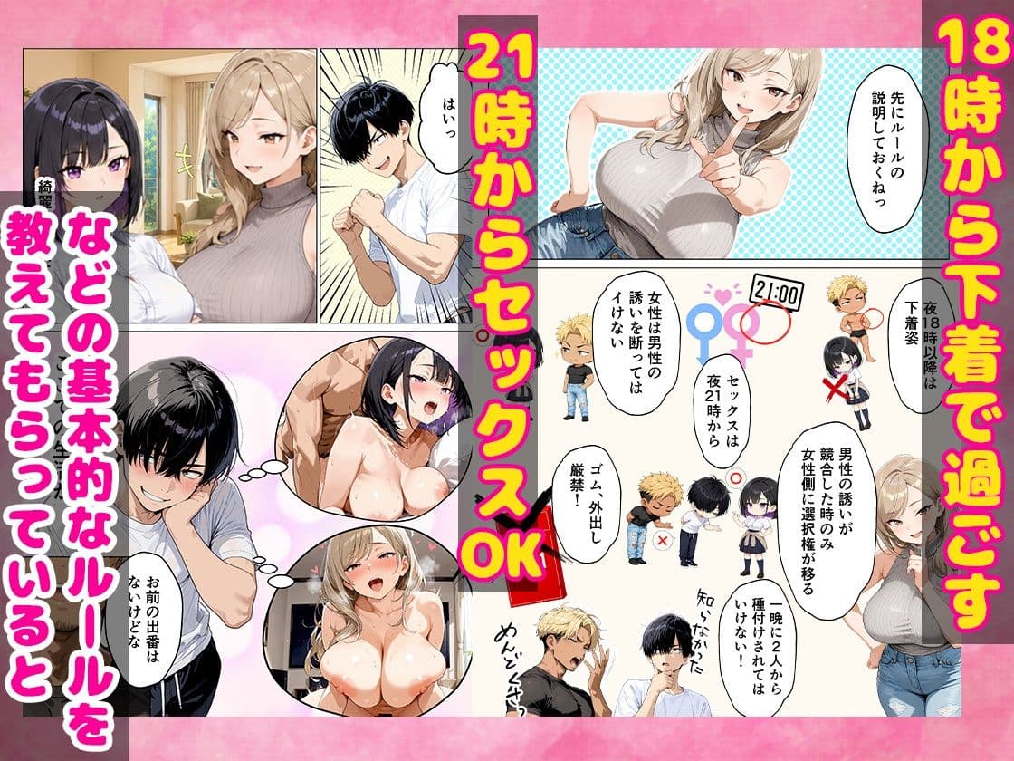 ギャルハーレム 毎晩21時から中出しセックスが始まるシェアハウスで種付けしまくった サンプル2