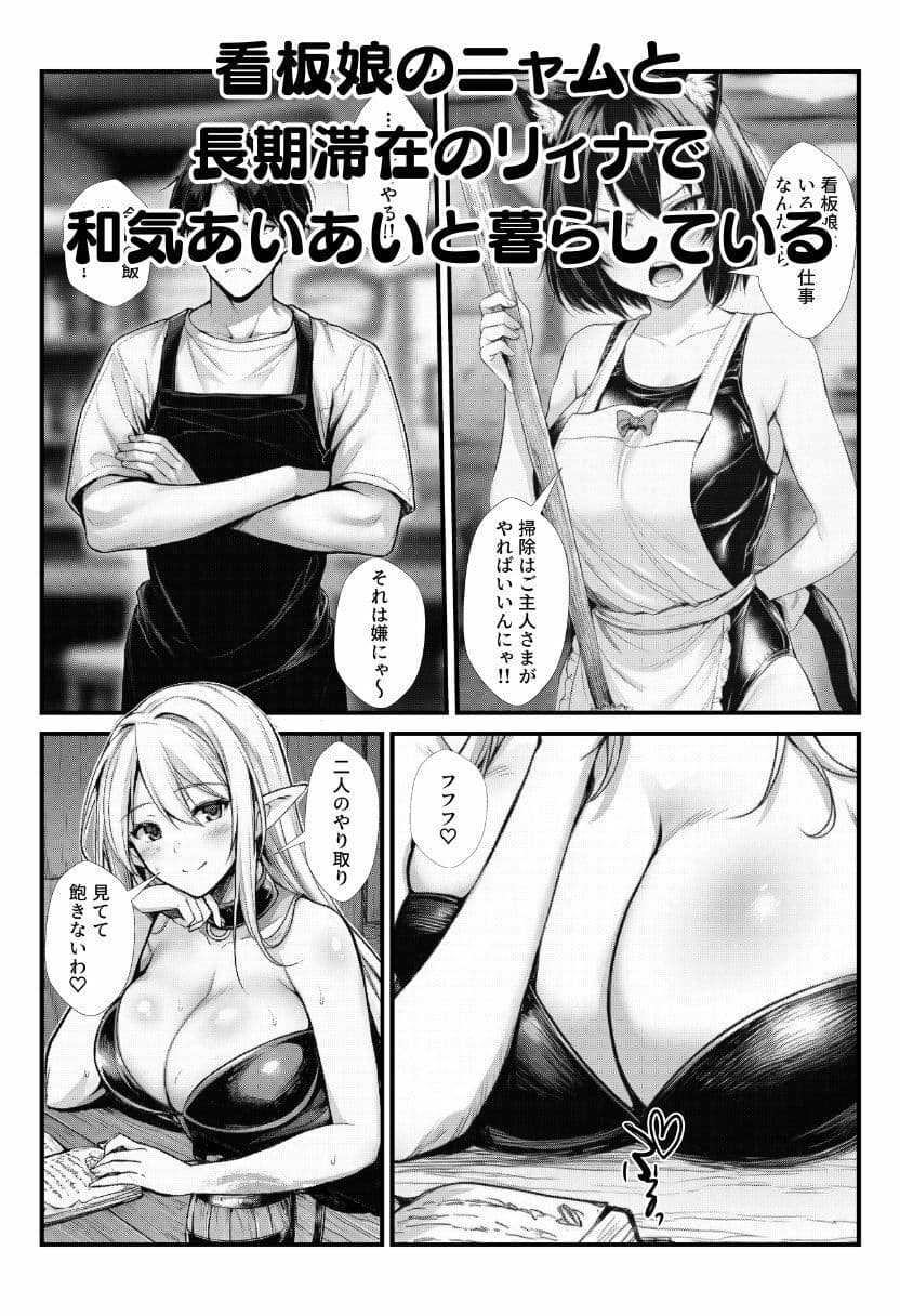 性なる宿屋へようこそ！主人のチンポが大暴走で獣人・エルフ・聖女が種族を越えてハーレムエッチ！ サンプル2