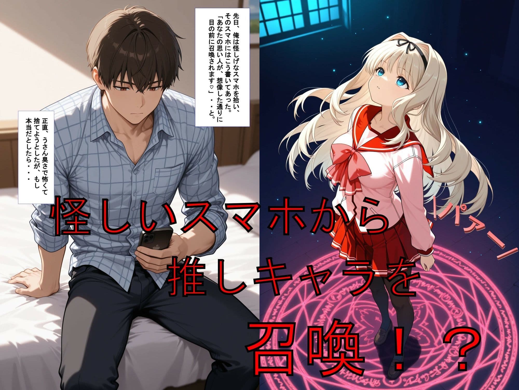 推しキャラ召喚した俺！  無知で健気な先輩と甘美で最高なエッチを  〜久〇川  ささら〜 サンプル1