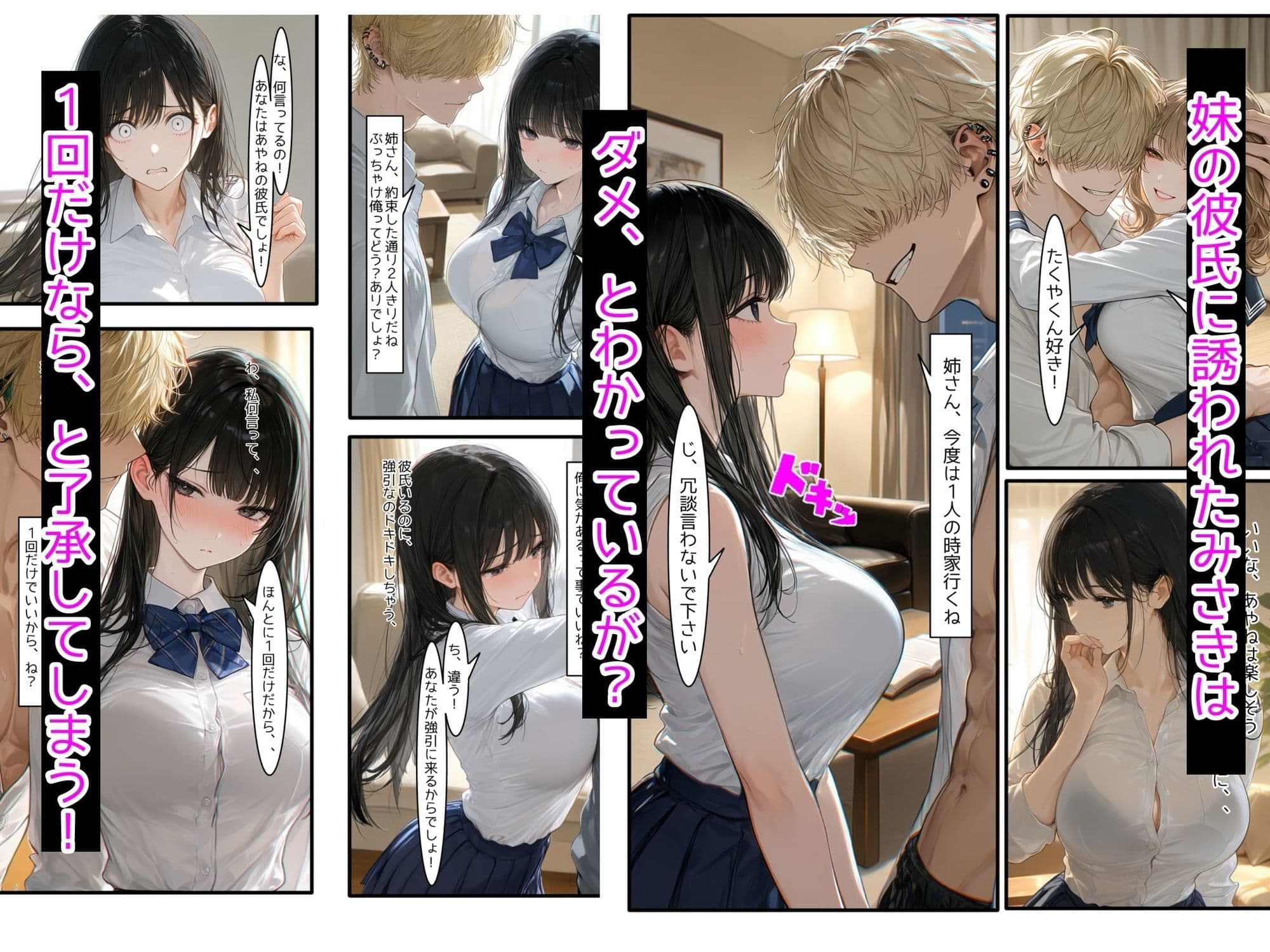 妹の彼氏にNTRされた爆乳J●の姉〜制服のまま絶倫巨根で子宮を突かれ孕ませイキ狂った記録〜 サンプル2