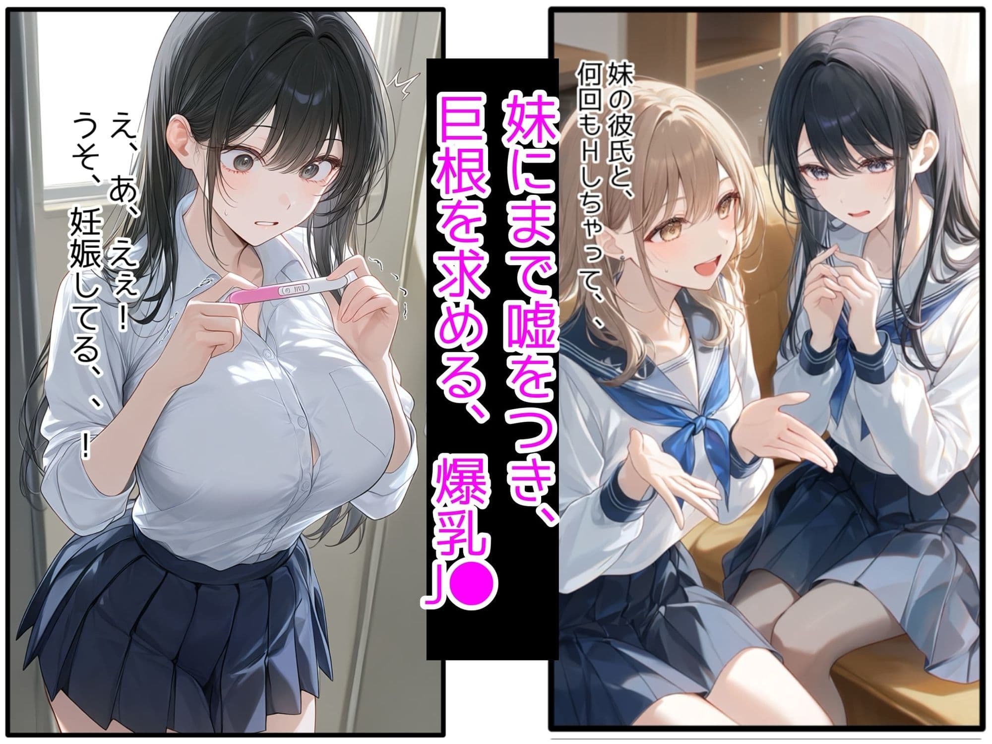 妹の彼氏にNTRされた爆乳J●の姉〜制服のまま絶倫巨根で子宮を突かれ孕ませイキ狂った記録〜 サンプル9