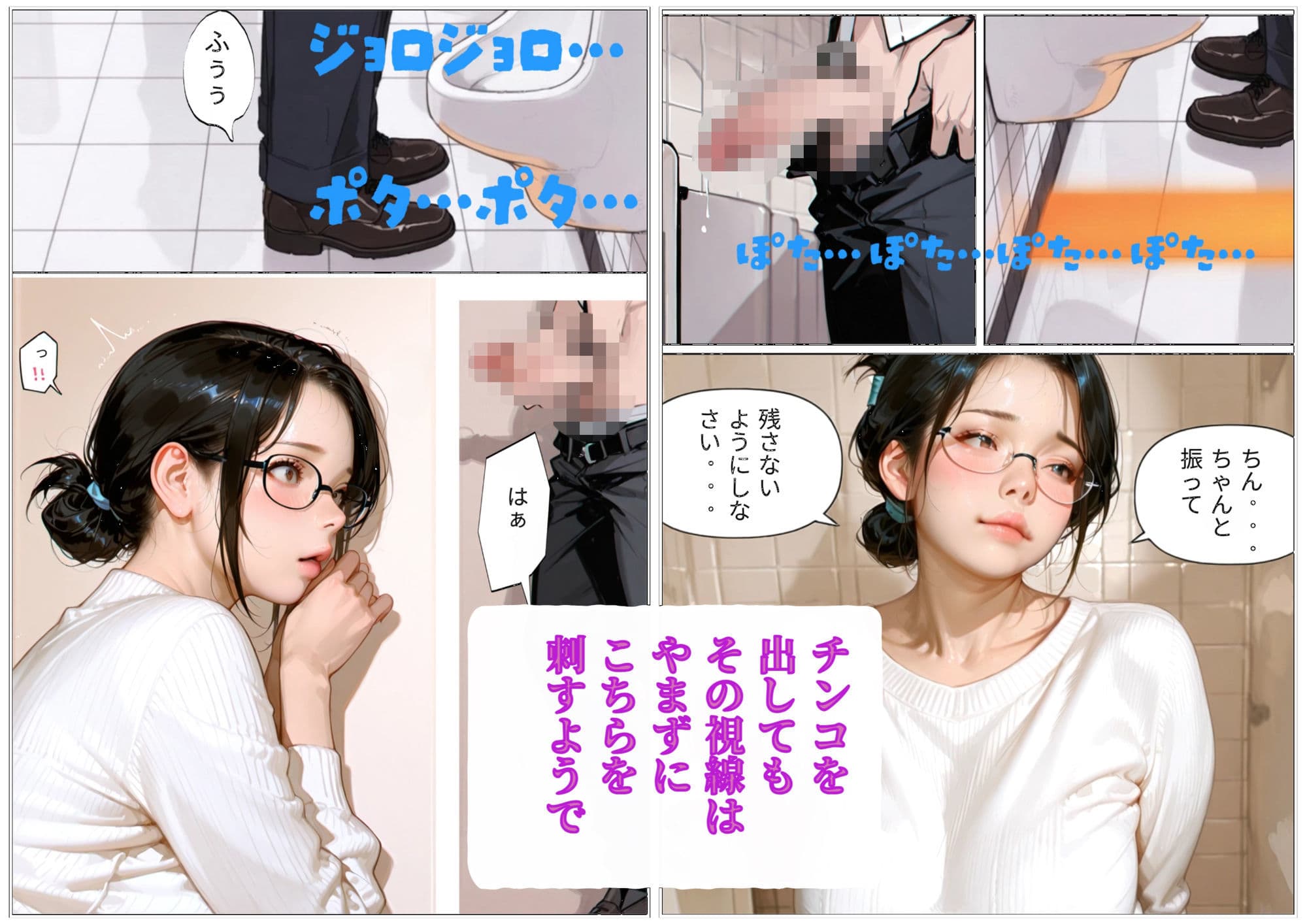 放課後の男子トイレで地味なくたびれたおばさん教師にチンチンを見られ握られ●すことになった話 サンプル3