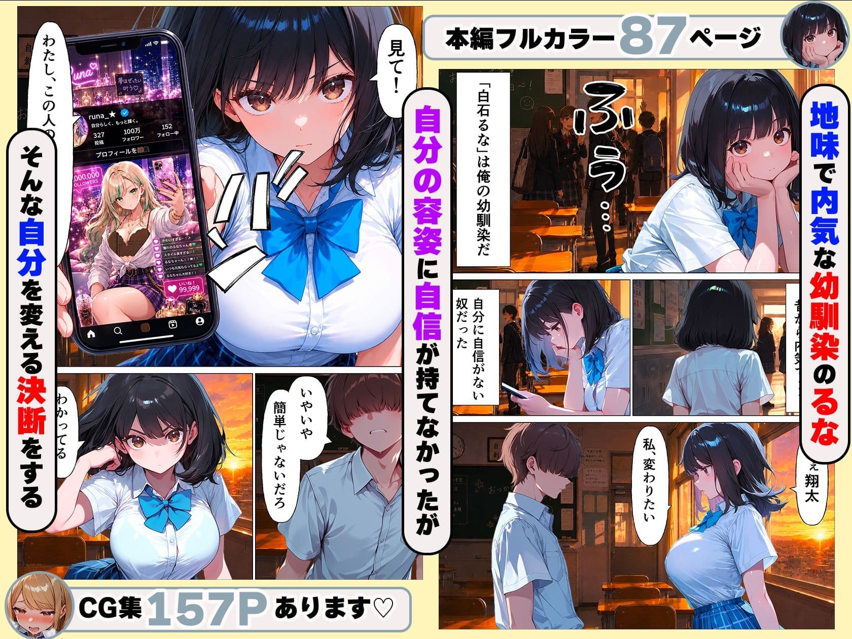 元地味だった幼馴染ギャルが人気インフルエンサーになっても俺とイチャラブセックスする話 サンプル2