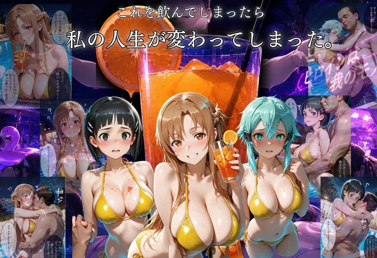 ナイトプールでナンパ堕ち〜黄ビキニ美女が太った男に媚●入りオレンジジュースで種付けされるまで〜VOL3 サンプル3
