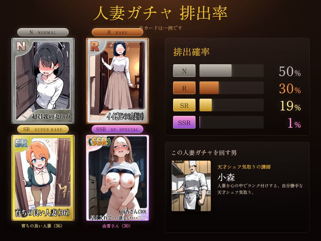 1/100の確率で当たる人妻ガチャで声を我慢できないデカパイ主婦はSSR サンプル1