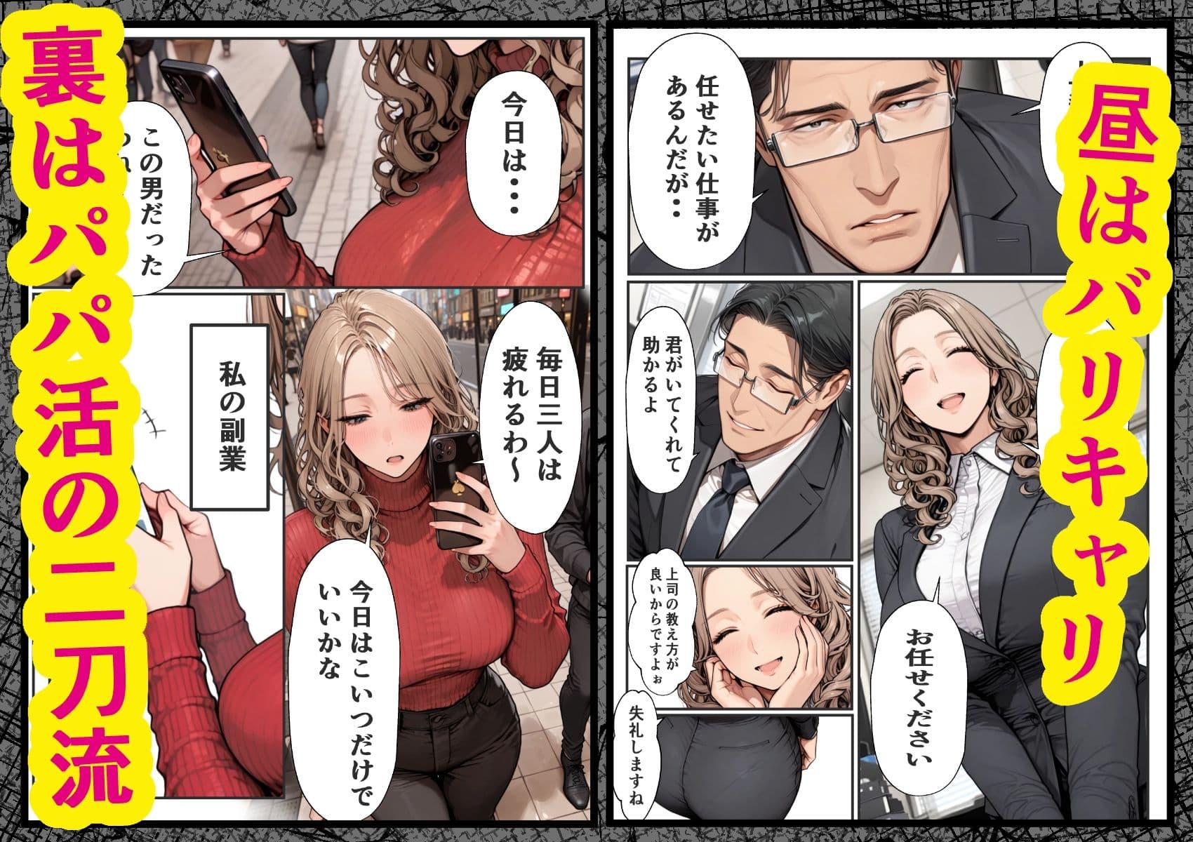 パパ活狩り。バリキャリ爆美女を全破壊する話 サンプル2