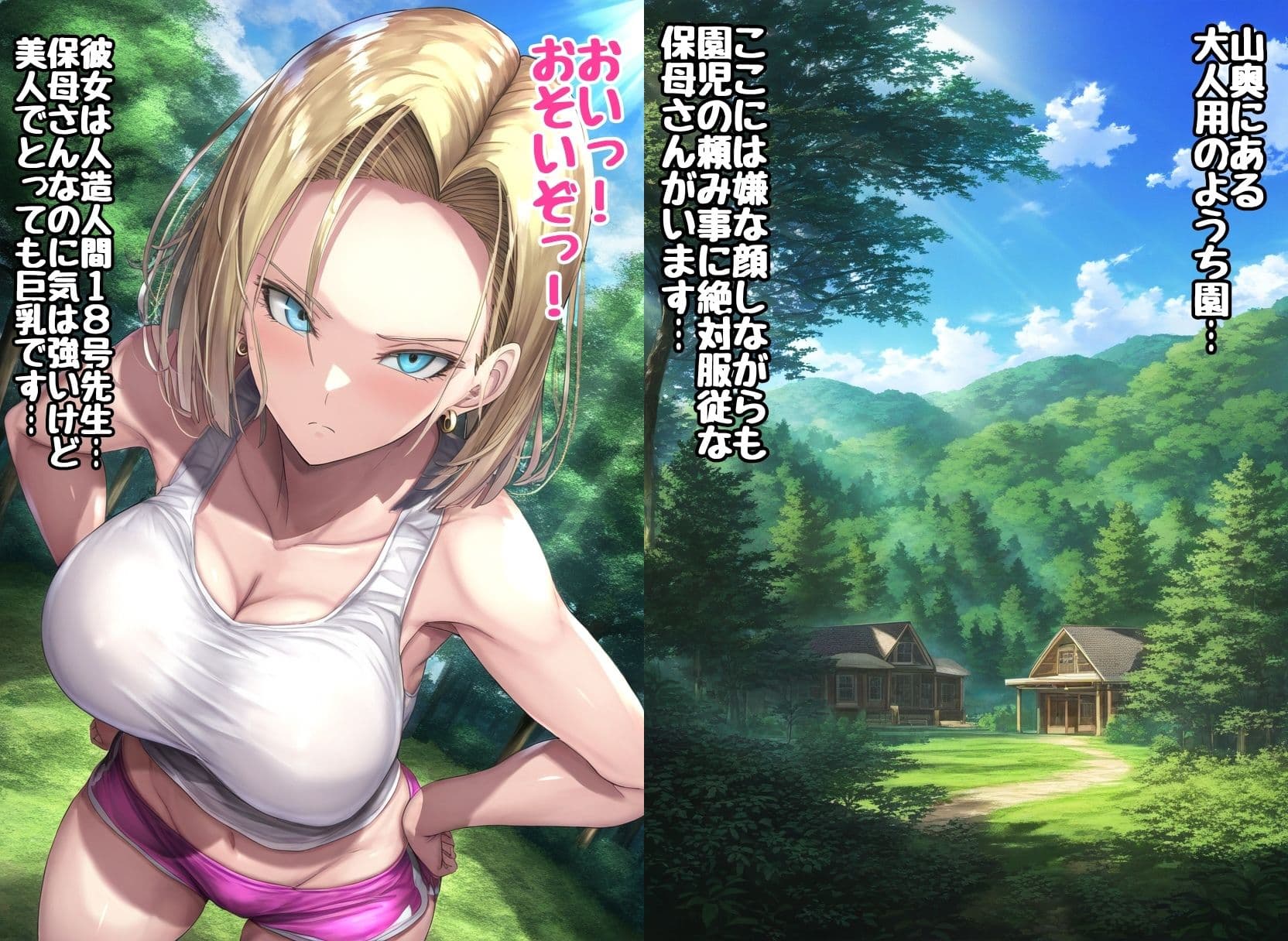 ツンデレ巨乳保母18号が快楽に負けるまで 〜前編〜 サンプル1