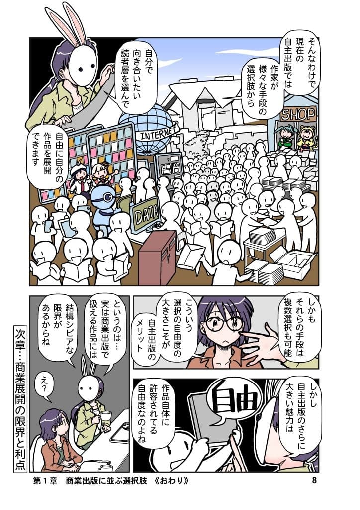 商業出版と自主出版を比較考察してみたら  創作同人電子書籍のススメ2026年 サンプル8