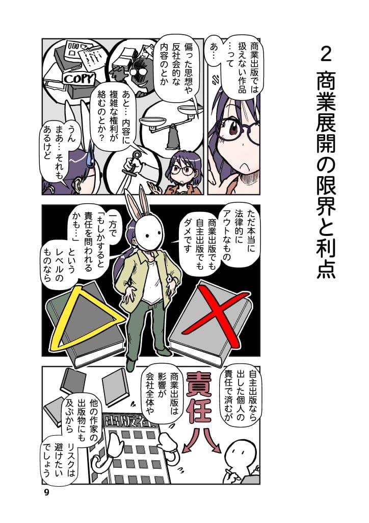 商業出版と自主出版を比較考察してみたら  創作同人電子書籍のススメ2026年 サンプル9