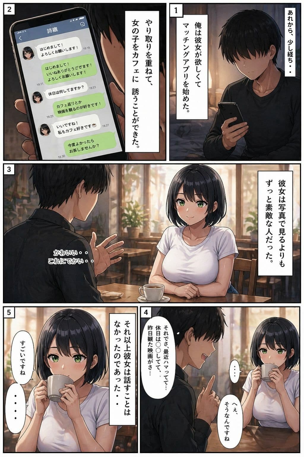 エ〇能力を解放したら最高の夢が見れた件 2（マッチングアプリの大人しめの黒髪ショートカット編） サンプル4