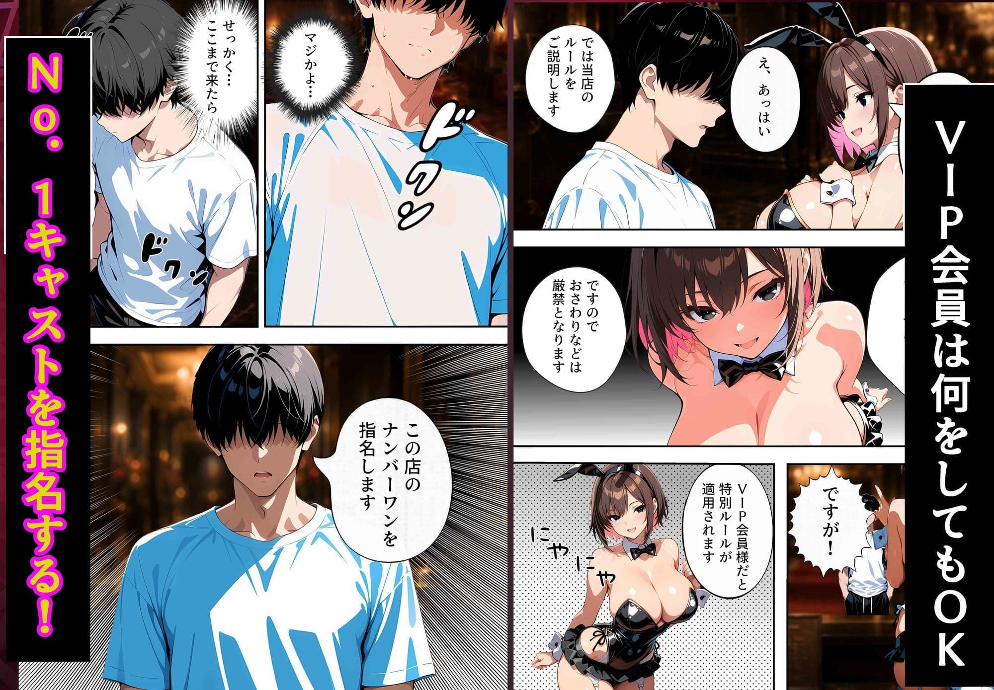キャバクラ催●アプリ  キャバクラ支配！VIP会員に選ばれたので人気キャストを操作した話 サンプル2