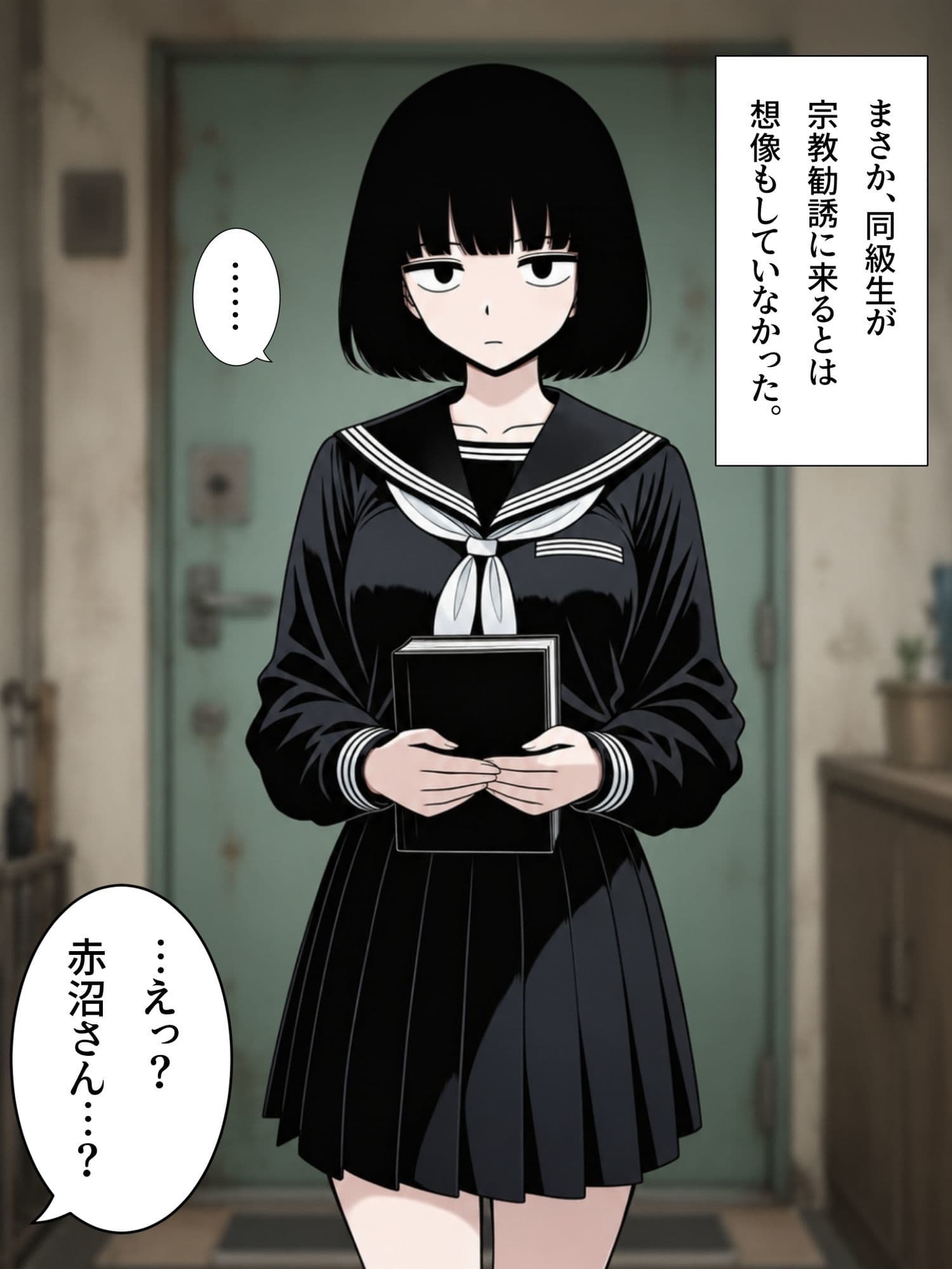 俺の家に宗教勧誘に来た同級生の無口な女子に無責任中出しして孕ませる。 サンプル2
