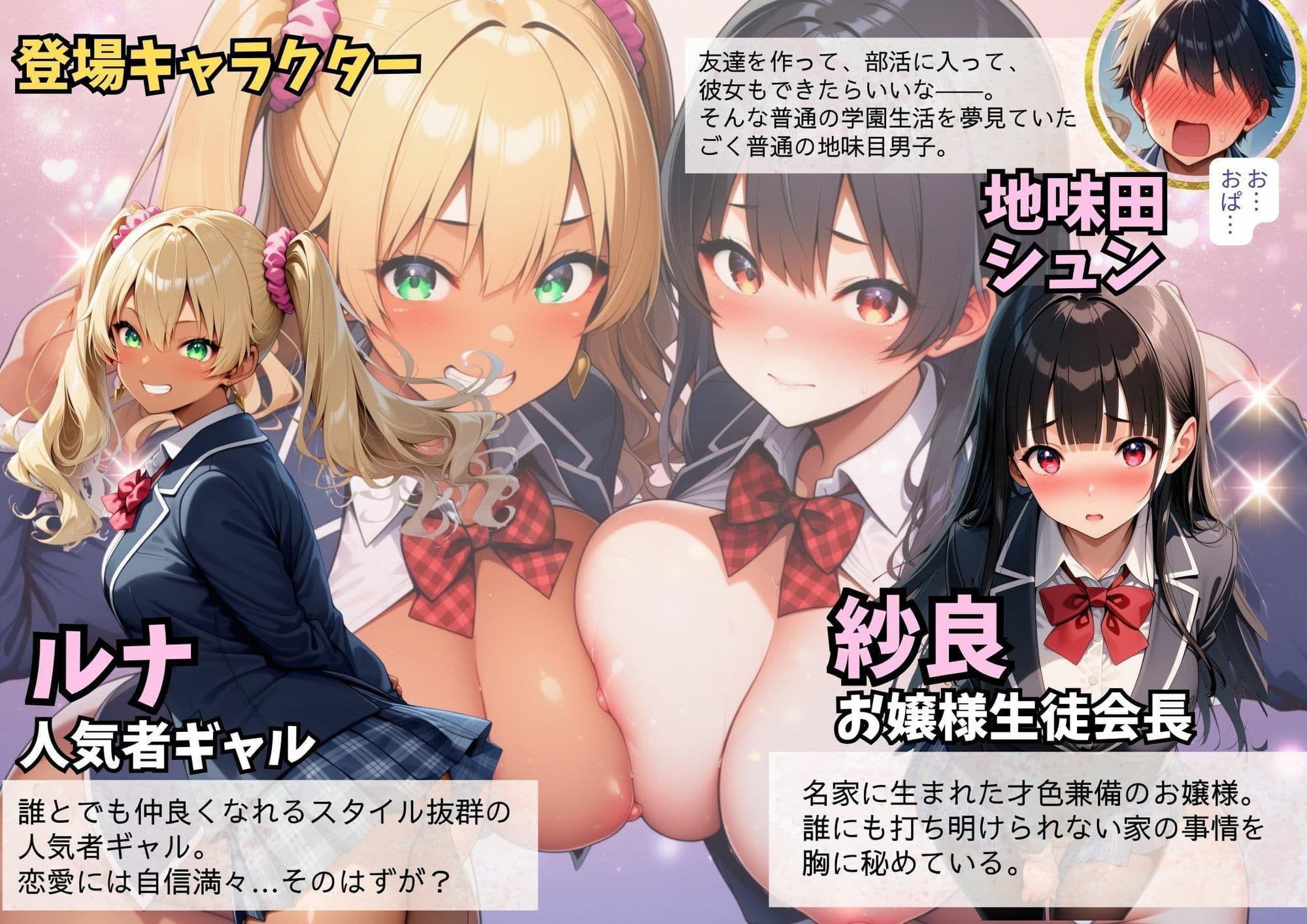俺だけ男子の種付け共学デビュー！〜ギャルとお嬢様は処女のくせにめちゃくちゃエロかった〜 サンプル1
