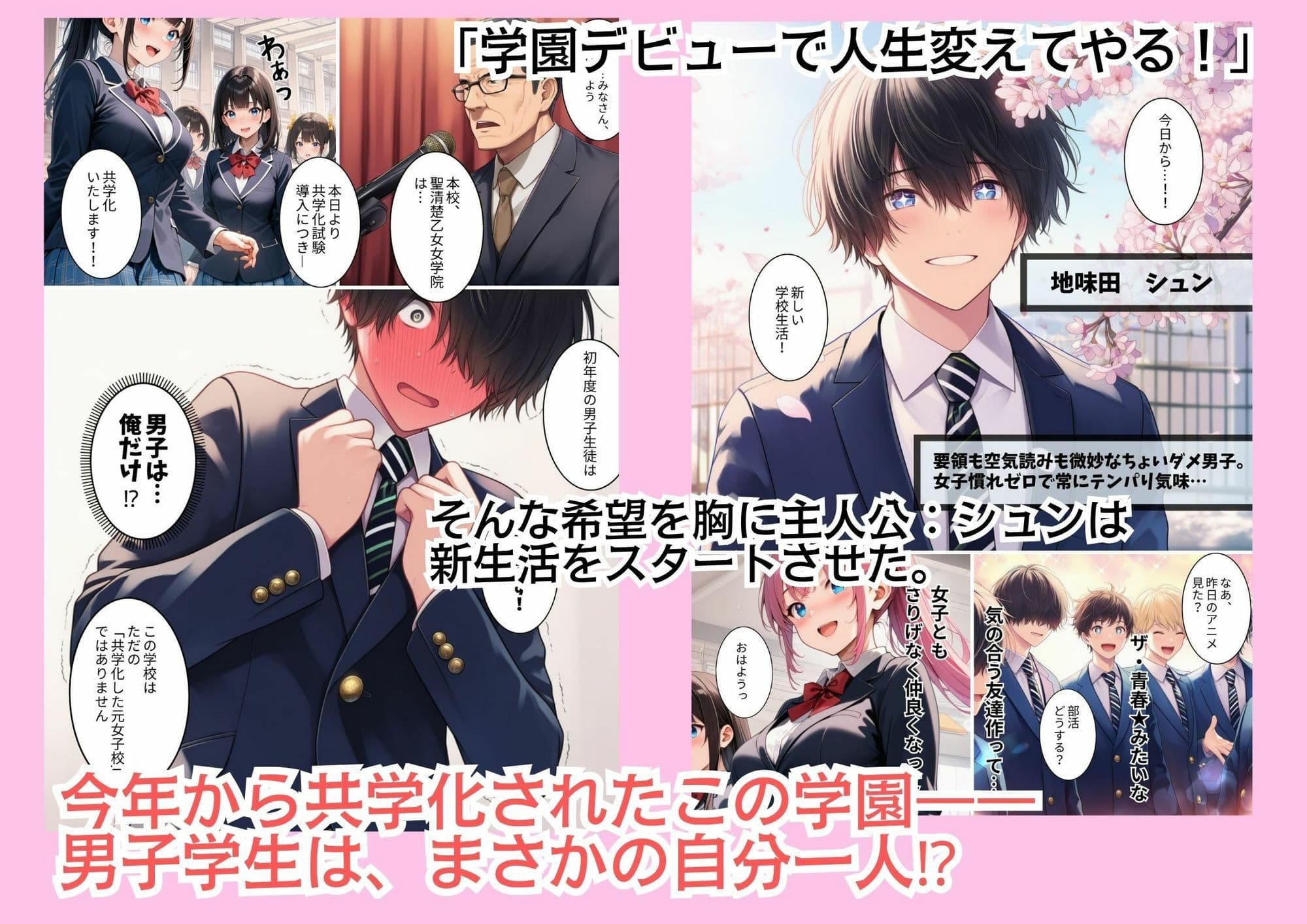 俺だけ男子の種付け共学デビュー！〜ギャルとお嬢様は処女のくせにめちゃくちゃエロかった〜 サンプル2