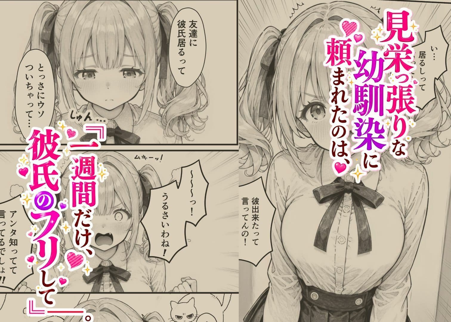 恋人ごっこ 〜強気な幼馴染に「一週間だけ彼氏のフリして」と頼まれたら〜 サンプル1