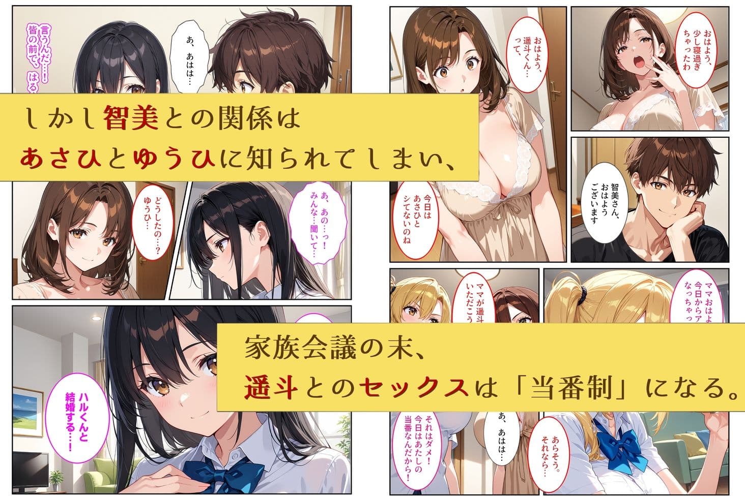 養子になったら爆乳義母と双子義妹に誘惑されて中出しセックスしています！〜孕ませバトル編〜 サンプル3