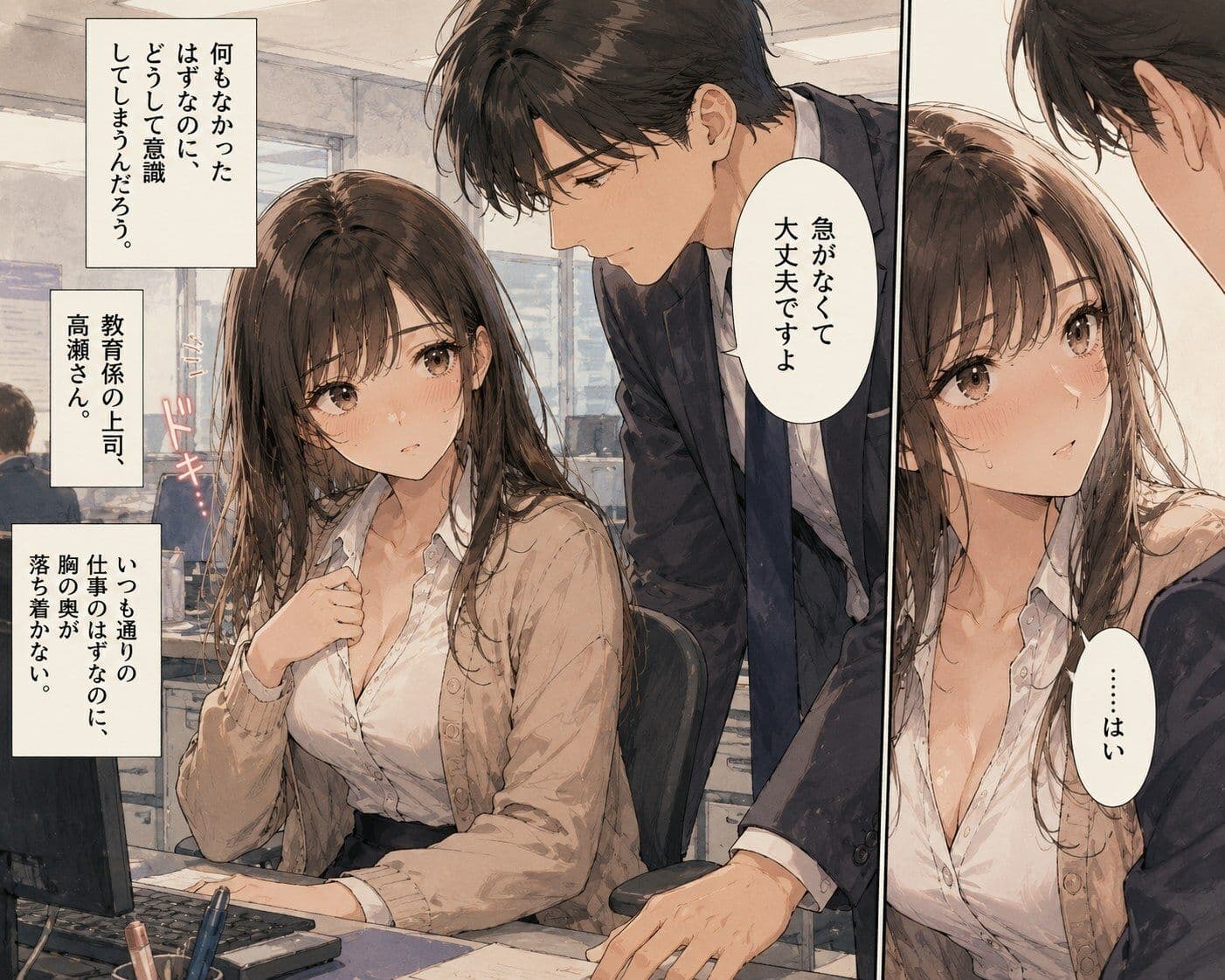 新入社員の彼女は、 歓迎会のあと帰らなかった ―教育係の上司― サンプル1
