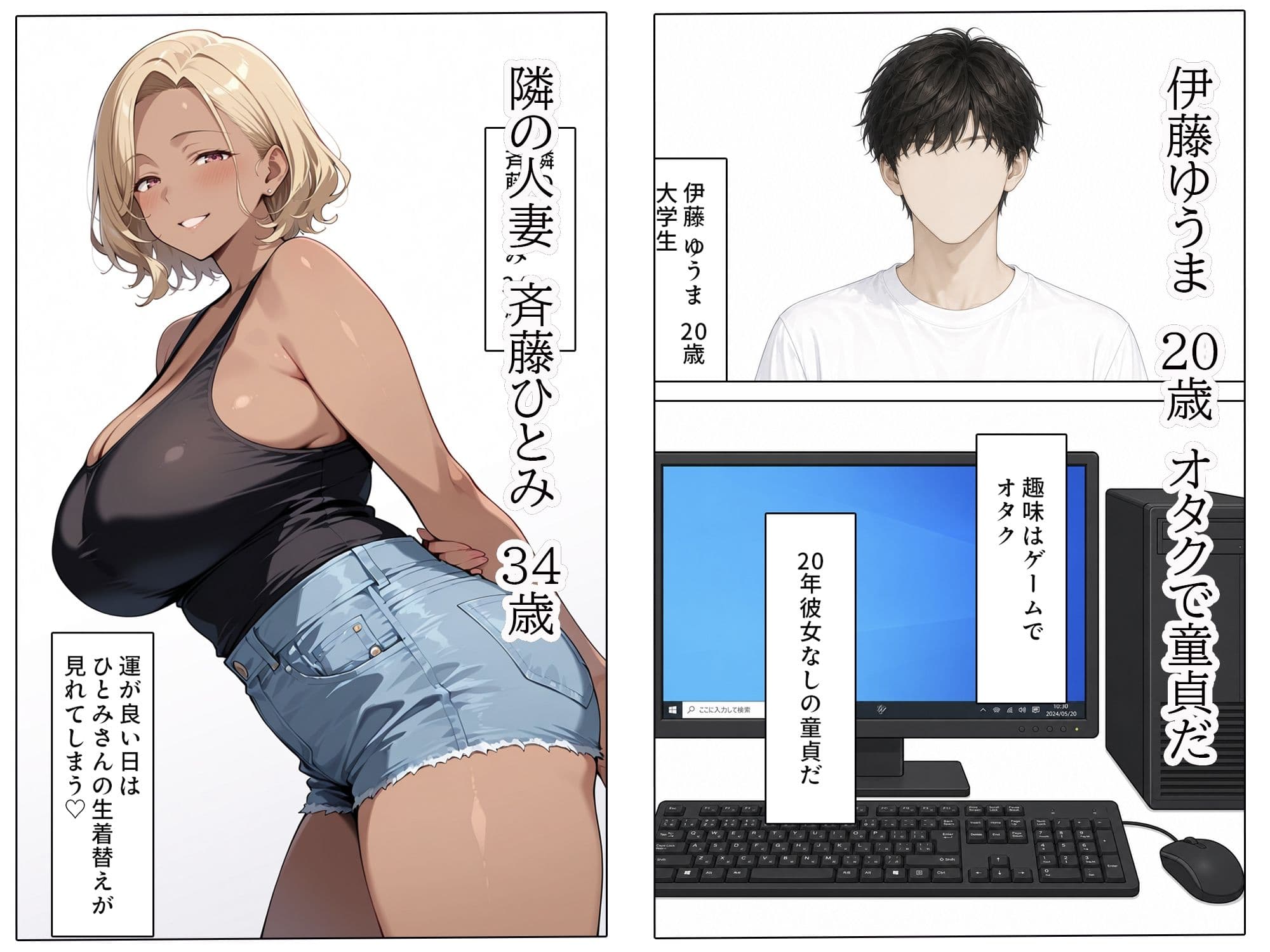隣のギャル人妻と甘サド生H サンプル1