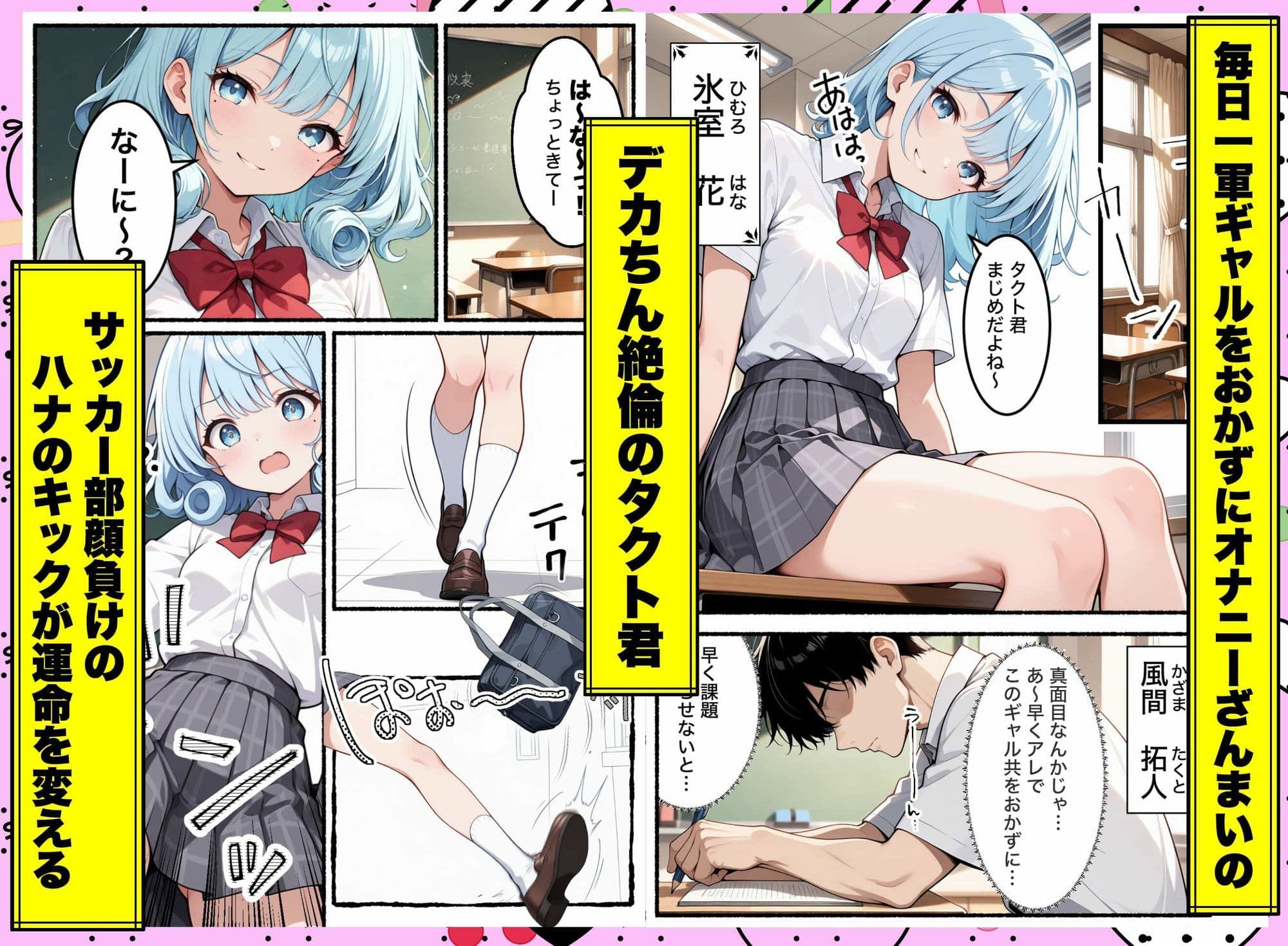 俺のおかず一軍ギャル、デカちんがバレてもてあそばれた結果3人まとめて彼女になったハーレム物語 サンプル1