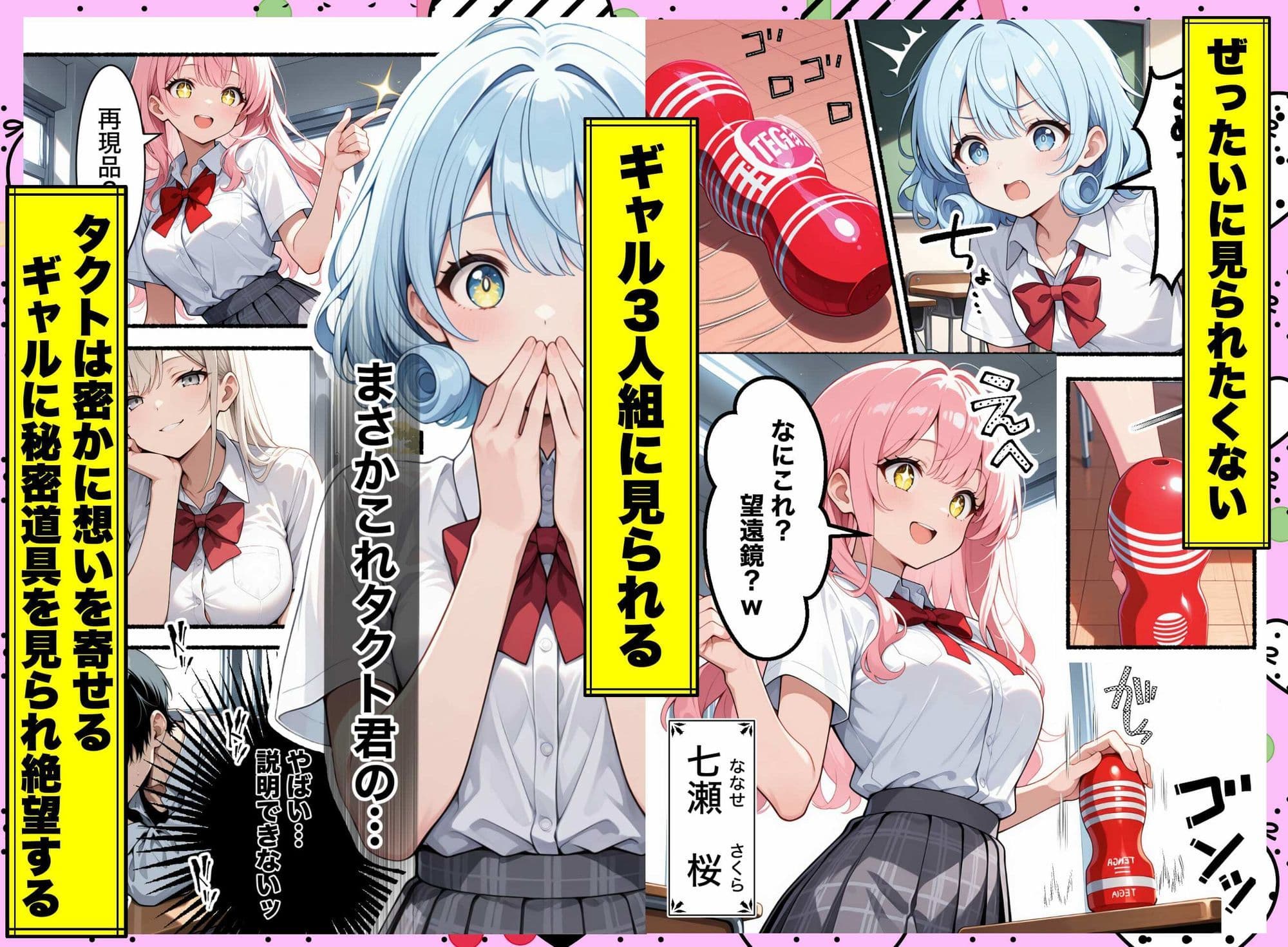 俺のおかず一軍ギャル、デカちんがバレてもてあそばれた結果3人まとめて彼女になったハーレム物語 サンプル2