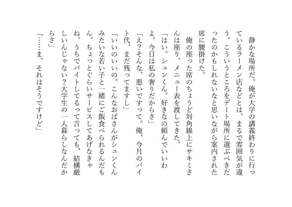 バイト先のサキミさんとホテルにいくことになった。 サンプル7