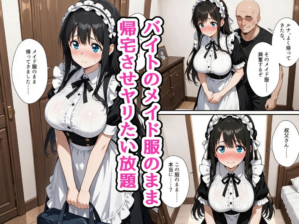 【高画質版】夏休みにセーラー服とメイド服で叔父さんに中出しされ続ける話 サンプル7