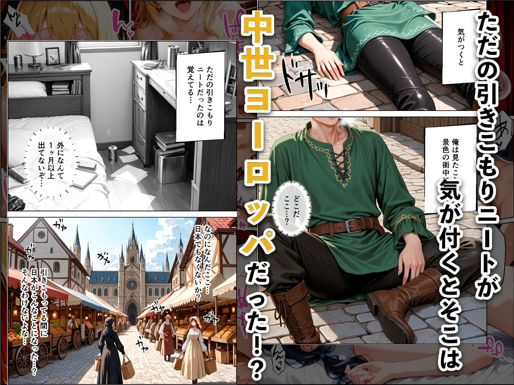 ニートが中世ヨーロッパに転生したらハーレムになった話 サンプル1