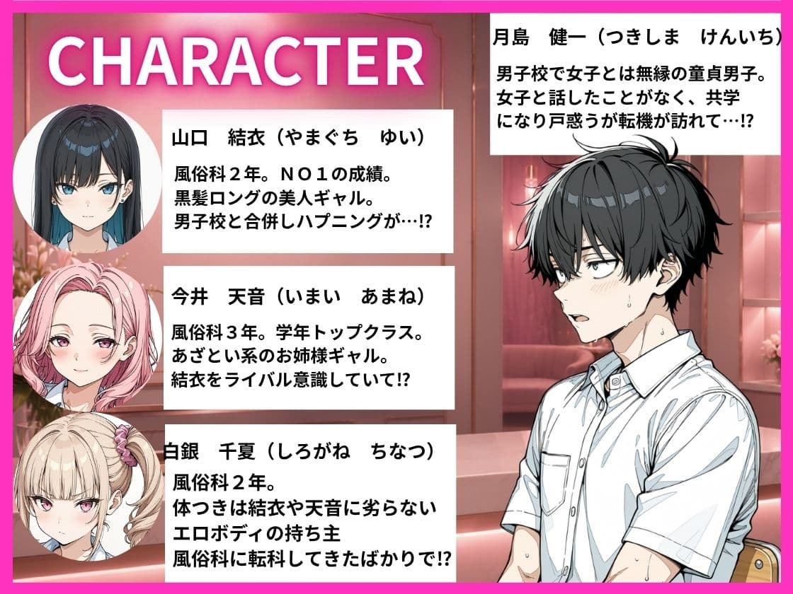 学校合併で風俗科ギャルに連続逆指名されてハーレム無双した話 サンプル1
