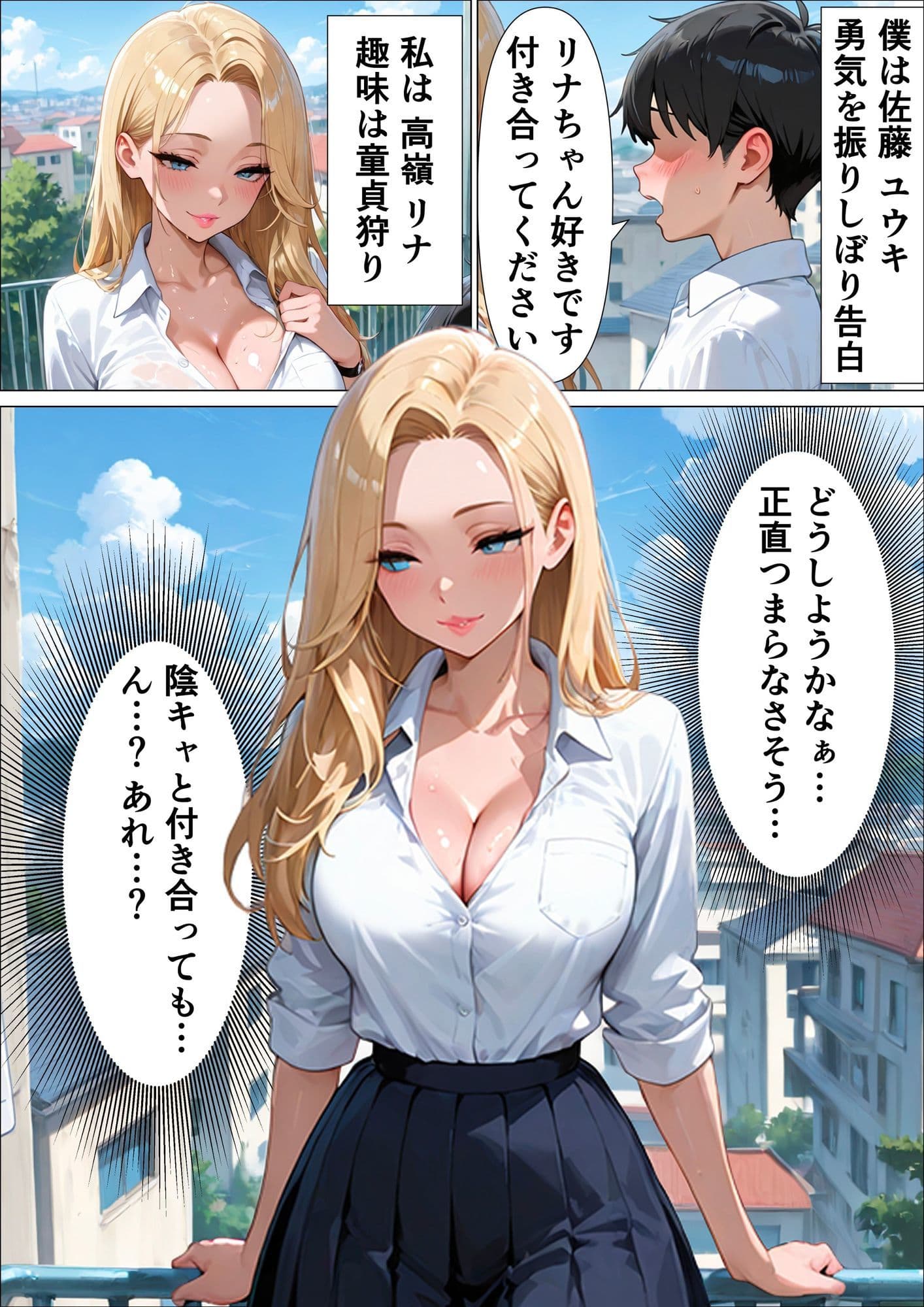 告白してきた優等生がデカチンで逆レ●プしたら気持ち良すぎて童貞チンポに中出しされた話 サンプル1